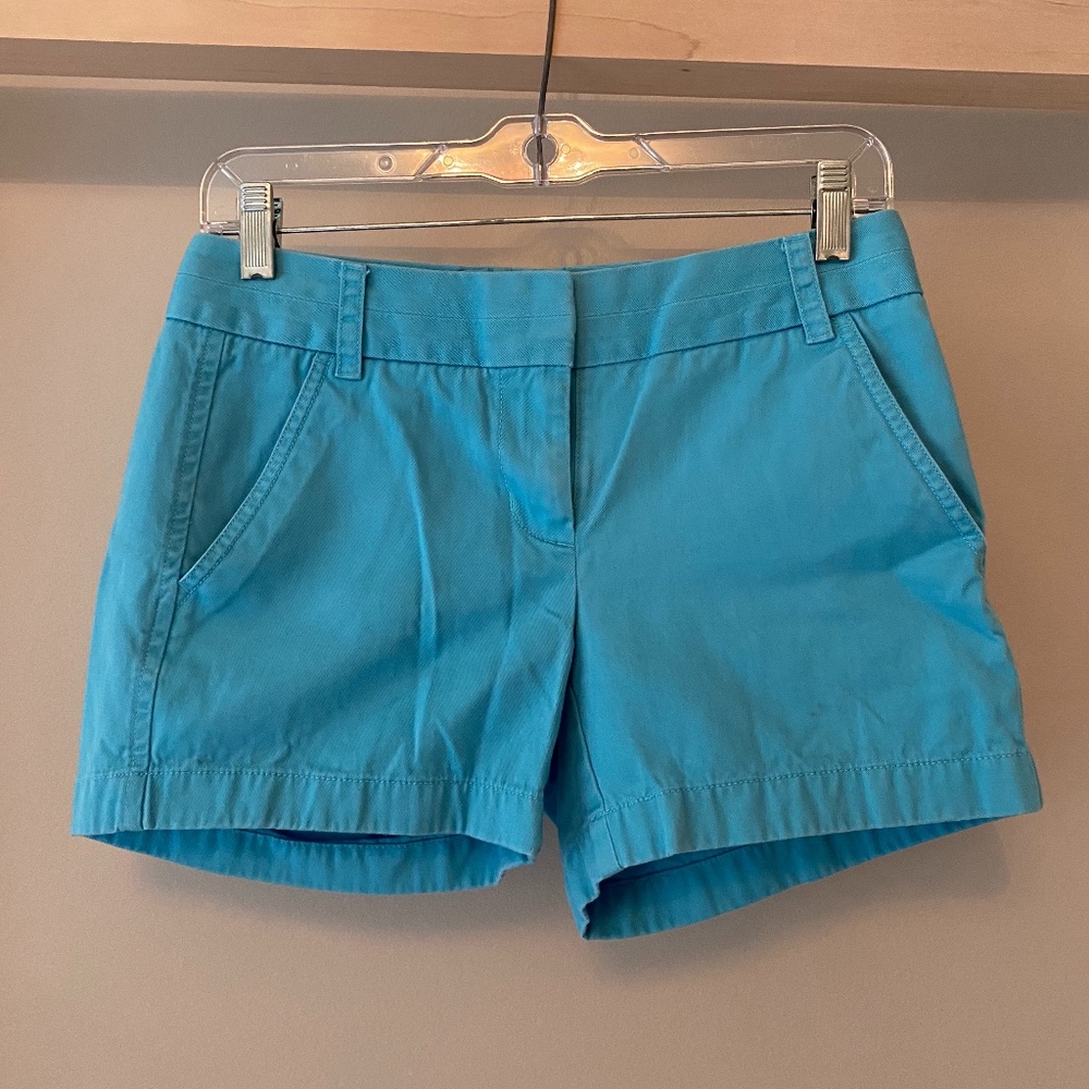 Sea Blue J.Crew Classic Chino Shorts